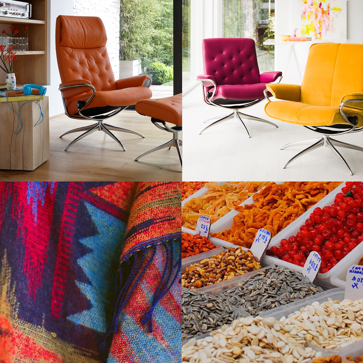 Mit kräftigen Farbkombinationen bringt ihr im Sommer Exotik und Energie in euer Zuhause.